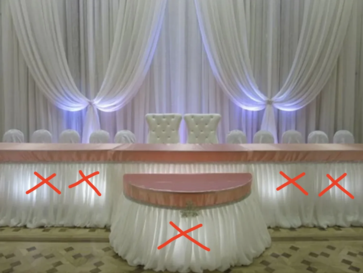 

3mx6m (10FtX20Ft) /3mx3m(10FtX10Ft) Stage Decoration Background With Swag Wedding Party Church Background Decoration Drapery
