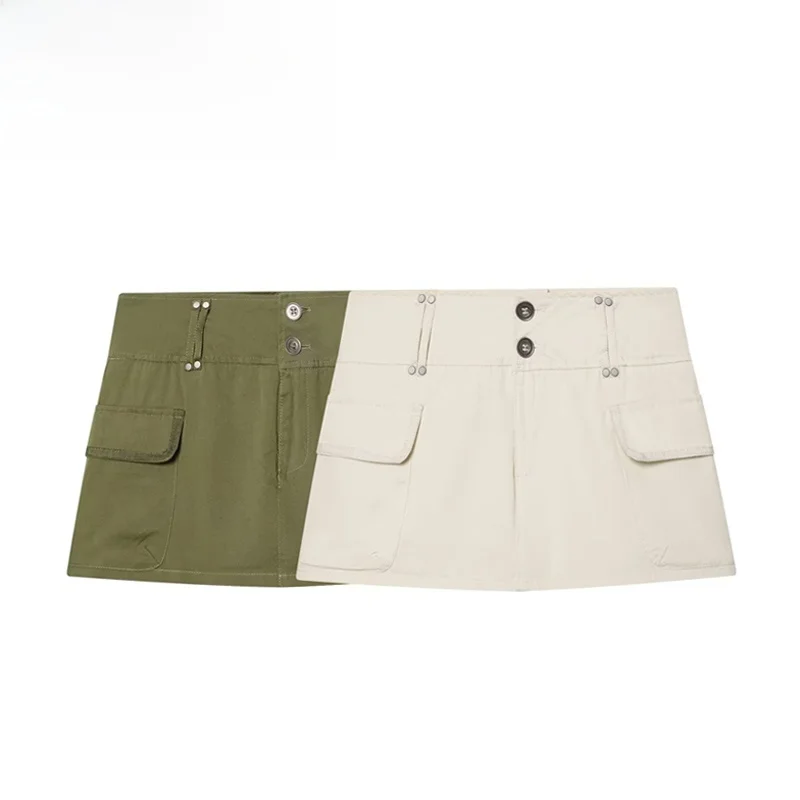 Fashionable Women's Skirt Pants with Pockets Versatile Stylish New Arrival Polyester Fiber Short Length Spring Season