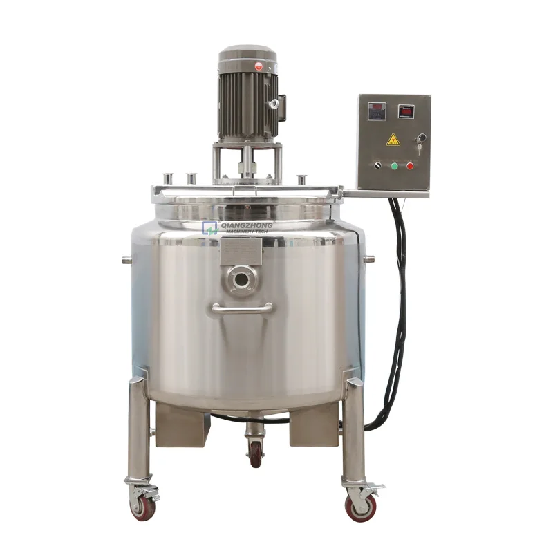 خزان خلط التدفئة الكهربائية المنظفات مع Agitator1000 لتر 600 لتر من الفولاذ المقاوم للصدأ 3 طبقات صابون شامبو سائل مغلف