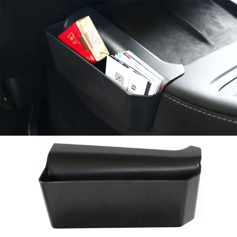 Car Steering Wheel Side Storage Box Snap-in type Cell Phones Clutter Organizer Interior Accessories ABS For Tesla Model 3 Y