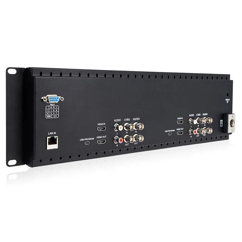 Feelworld Rack Mount Monitor D71 7 Inch IPS 3RU Camera LCD 3G-SDI HDMI Input Output 1280x800 Broadcast Level Quality Monitor