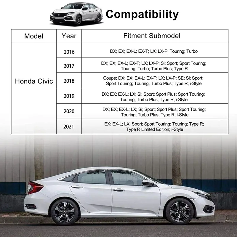 Для Honda Civic 2017, 2018, 2019, 2020, 2021, автомобильный органайзер, центральная консоль, скрытый ящик для хранения, отделка для Civic 10 поколения, аксессуары