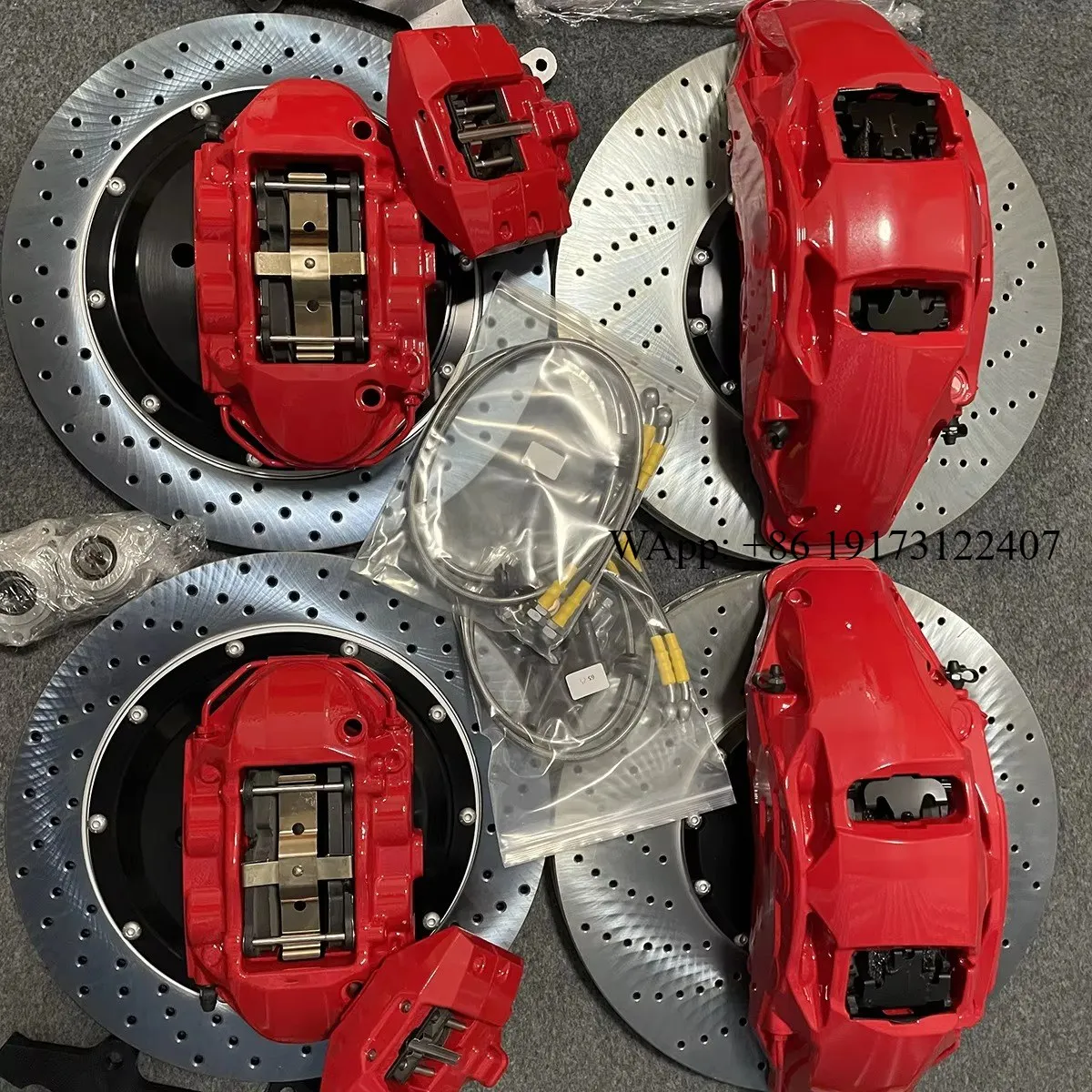 

Upgrade Front Wheel 10 Pot Brake Calipers Rear Wheel 4 Pot Brake Caliper Electronic Parking Brake 405 mm for Series