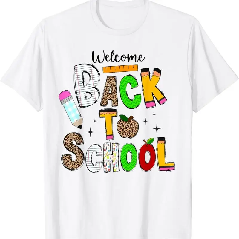 

Добро пожаловать обратно в школу учителям дети первый день футболки