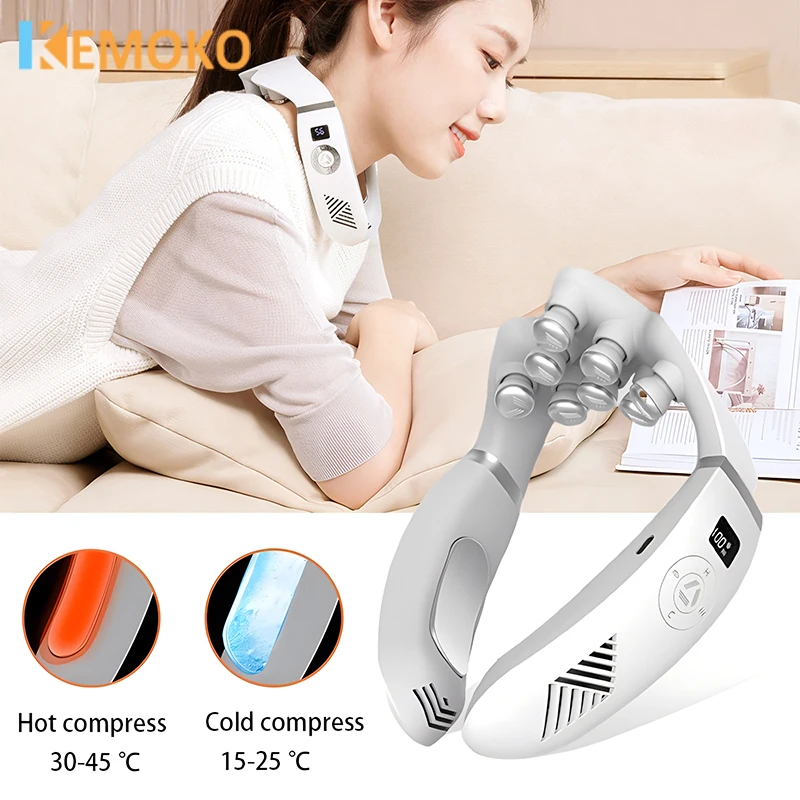 

Upgraded Multifunctional Neck Massager With Smart Rechargeable Heating Ice Roller For Kneading Cervical Spine and Neck Warmer