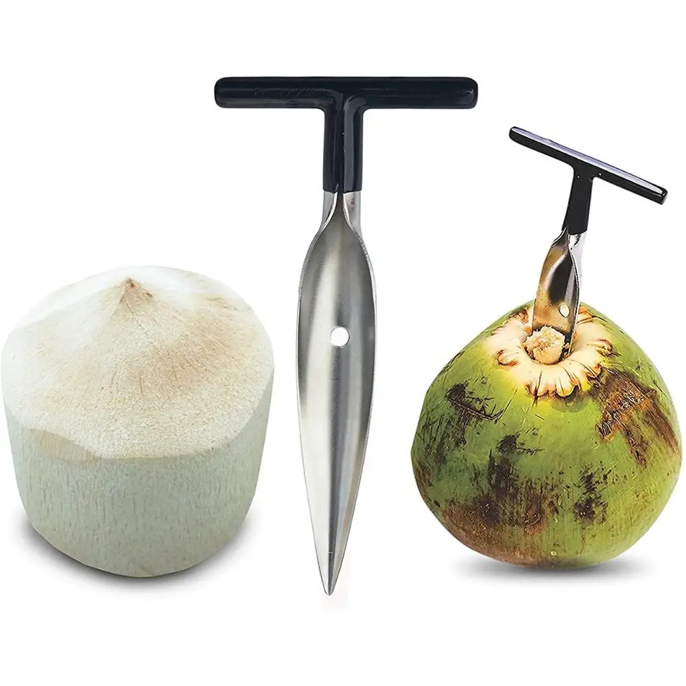 Home Cooking Coco Water Stainless Steel Safe Hole Cut Coconut Opener Punch Fruit Tool Tap Drill