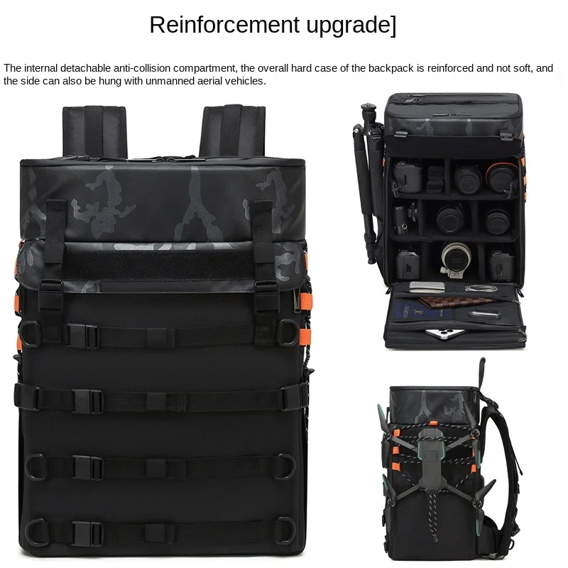 33L FPV RC Racing Drone Backpack, Outdoor Travel Waterproof Camera Photography Bag, Large Capacity Travel Hiking Bag Rucksack view 4