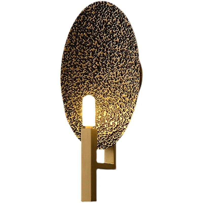 Creative art designer all-copper wall lamp post-modern light luxury soft decoration Nordic living room wall lamp