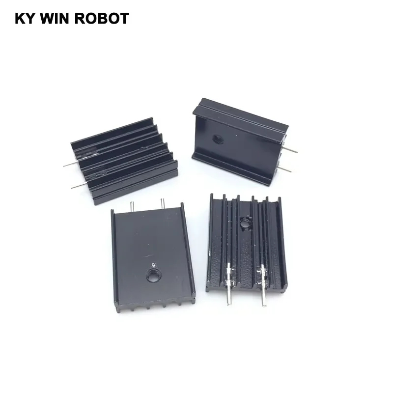 10 Stück 19 x 8 x 25 mm schwarzes Aluminium TO-220 Kühlkörper TO220 Kühlkörper Transistor Kühler TO220 Kühler Kühlung 25 x 8 x 19 mm mit 2 Pin