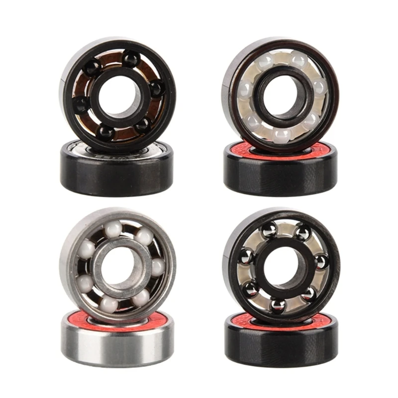 8Pcs Skateboards Ball Bearing Highly Speed Alloys Hybrids Ceramics Bearings Inlines Skate Industrial Equipment 69HD