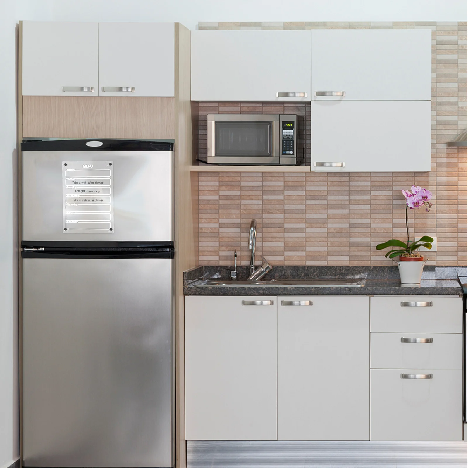 

Magnetic Dry Erase For Fridge Transparent Acrylic Weekly Menu Planner Schedule Writing Board Refrigerator Message Board