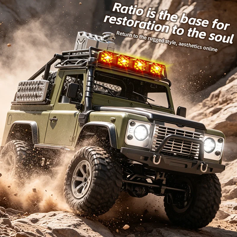 KF90 1:12 4WD RC Climbing Car Off-Road With LED Light 2.4G Remote Control Cars Truck Offroad Vehicle Toys Gift For Kid And Adult