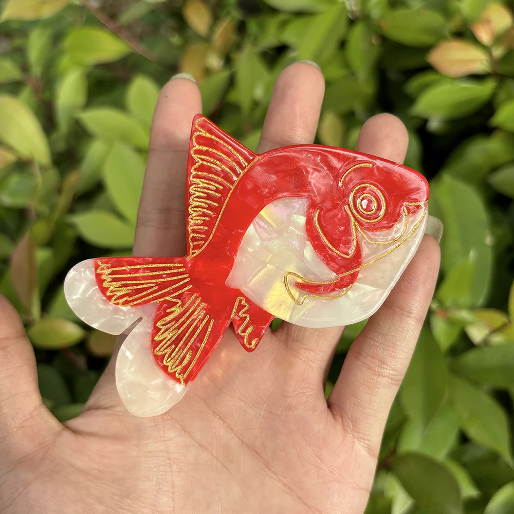 

Cute Acetate Red Carp Fish Oversize Shark Hair Claw Clip For Women Girls Creative Ocean Geometric Hair Accessories Tool Headwear