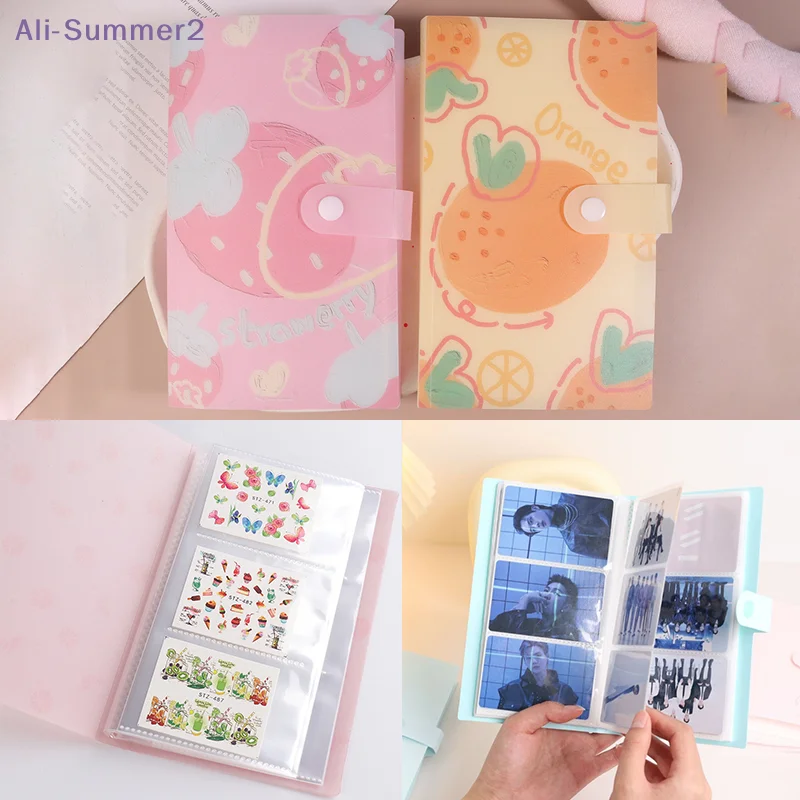 {Summer2} 120 Fächer Niedliches Cartoon-Frucht-Nagelaufkleber-Aufbewahrungsbuch Frucht-Cover Nagelaufkleber-Aufbewahrungsalbum für kleine Aufkleber