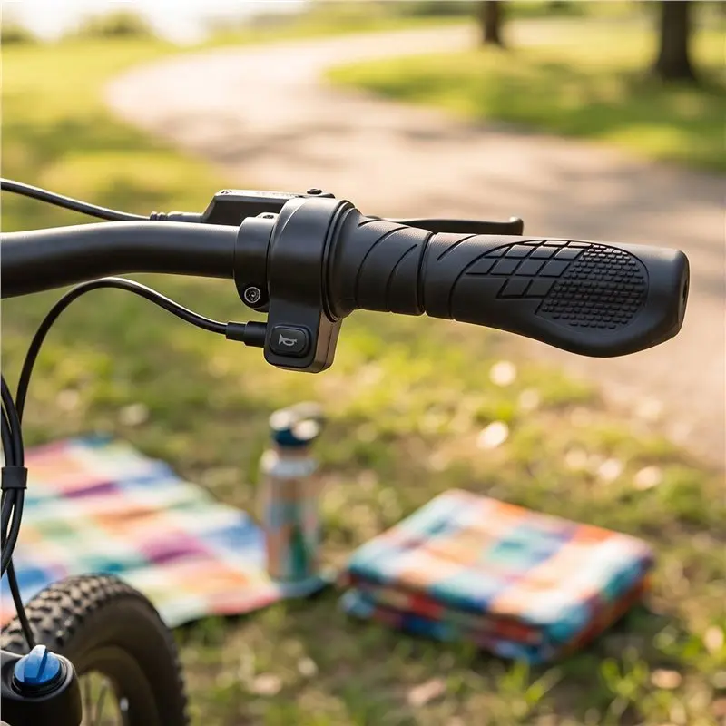 Half Handlebar Accelerator SM Plug Left/Right Handle For E-Bike Half Twist Throttle Electric Scooter Bike