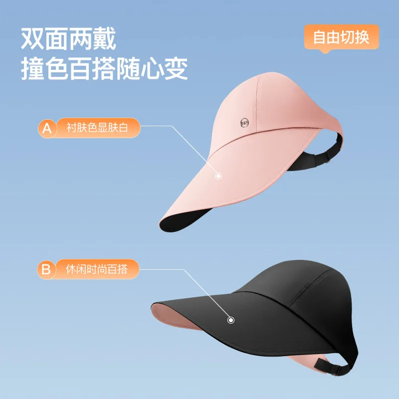 UPF50+Sunscreen Hat, Outdoor Running Sports, Fishing Uv Protection Wide Eave Large Eave Sunshade Tennis Duck Tongue Hat,D132