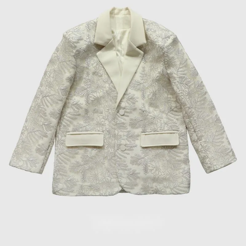 WVGA 2025 خريف جديد رجل المد ثلاثي الأبعاد التطريز العصرية المتضخم السترة المتخصصة شيك رداء غير رسمية جاكيتات Ins Y2K W14651