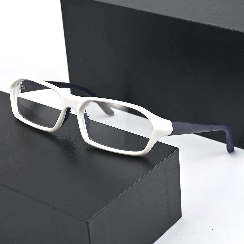 

Cubojue White TR90 Eyeglasses Frame Male Sport Glasses Men Women Anti Blue Reflection Spectacles Outdoor Spectacles Fashion