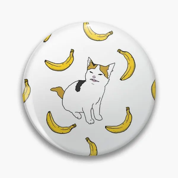 Cat No Like Banana  Soft Button Pin Lapel Pin Funny Decor Clothes Fashion Cute Women Brooch Lover Badge Cartoon Collar Gift