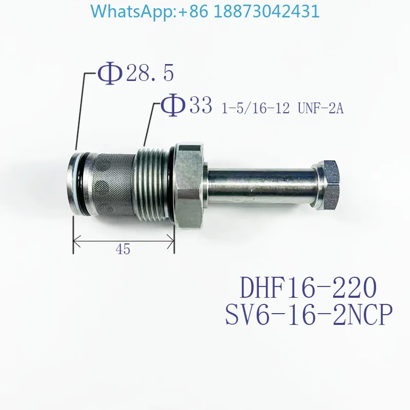 Two-position and two-way threaded one-way normally closed solenoid valve DHF16-220 SV16-20