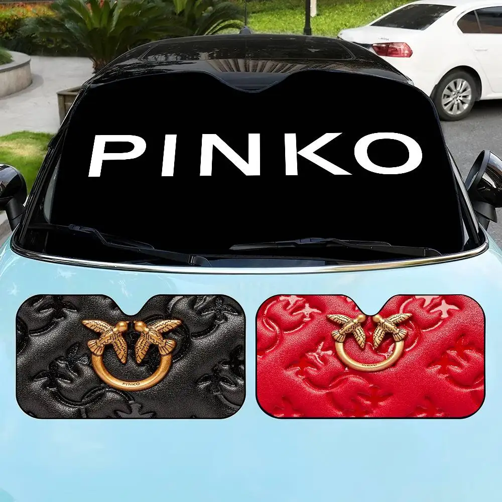 تصميم فاخر P-PinkoS مظلة السيارات نافذة ظلة Sunblock الزجاج الأمامي هود الداخلية الجبهة يربك حلقة مزدوجة ظلة #2