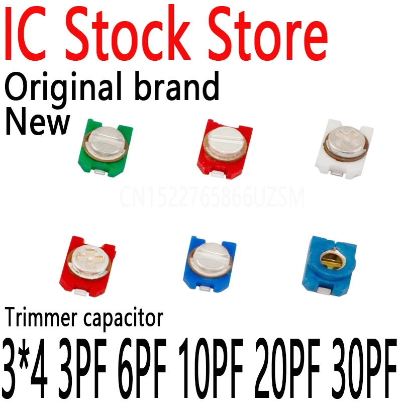 10PCS trimmer Adjustable capacitor SMD TZC3Z300A110 TZC3Z060A110 TZC3Z030A110 TZC3Z200A110 3*4 3PF 6PF 10PF 20PF 30PF