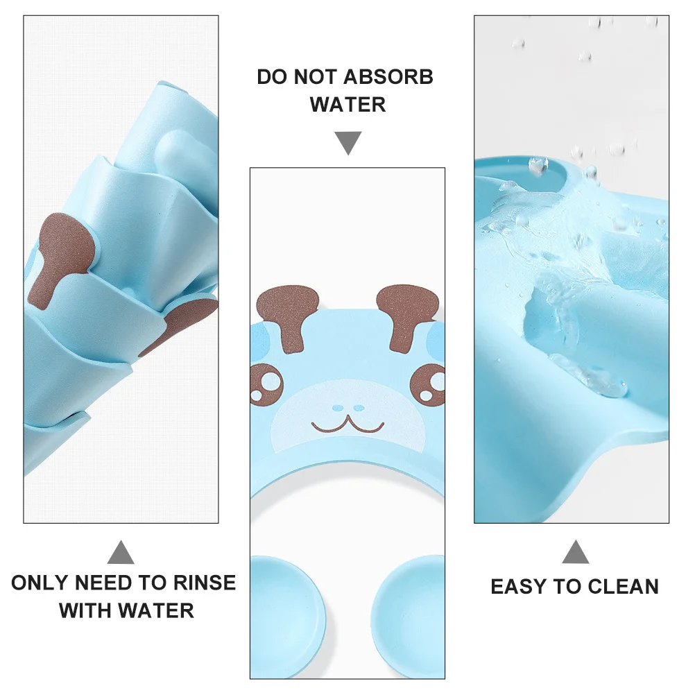 

2 шт. регулируемые шапочки для душа Eva, детские водонепроницаемые шапочки для купания, защита ушей, детский шампунь, щиток для мытья волос, детская шапочка для шампуня