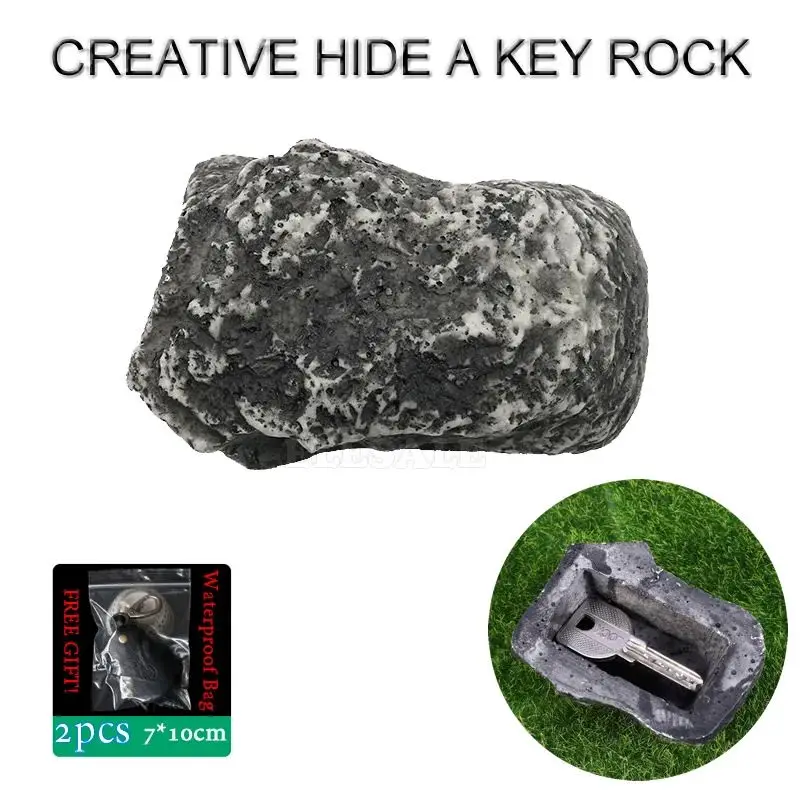 

Hidden Rock Releastic Looking Stone Safe Storage Box Outdoor Hide A Key Home RV Spare Key Safe Simulated Stone Spare Key Storage