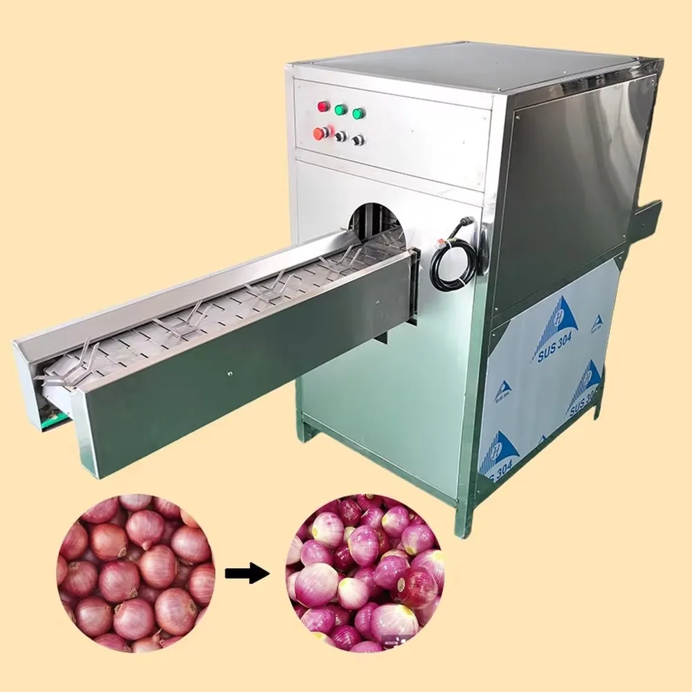 Onion Peeling Root Cutting Machine Automatic Onion Root Stem Trimmer Vegetable Processing Equipment with Frequency