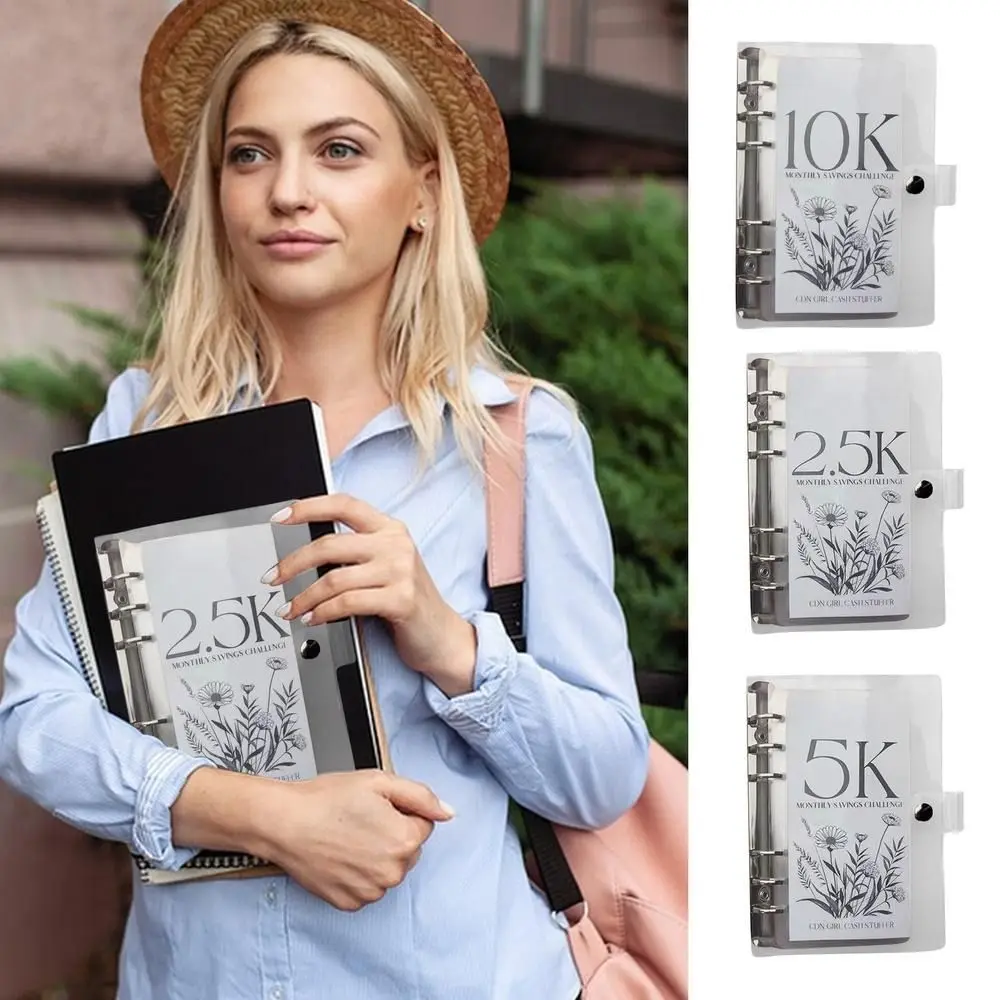PVC Envelope Savings Challenge Binder Labeled Slots Budget Organizer Savings Challenge Notebook Cash Saving Money