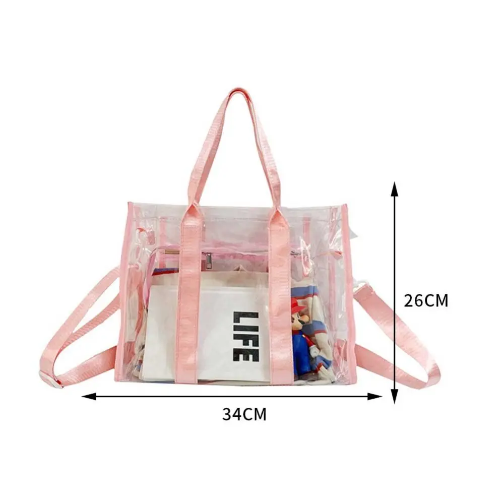 Transparent Tote Bag Waterproof Stadium Approved Fashion Weekend Vacation for Weekend Vacation