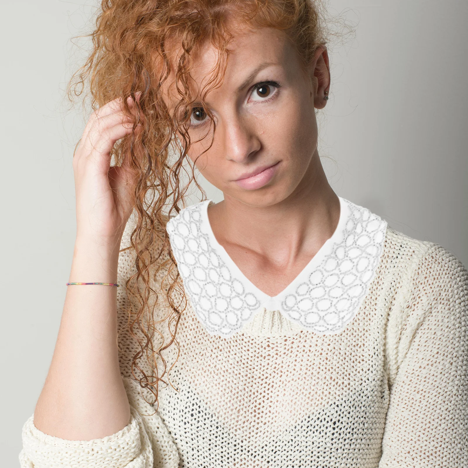 Frisado para mulheres gola de camisa falsa blusa destacável acessório colar falso elegante wearable moda funcional