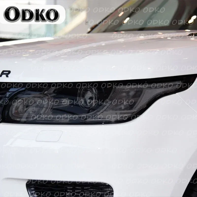 

Pair Car Headlights Tint Black Protective Film Transparent TPU Stickers Cover For Range Rover Sport L494 2014-2021 Accessories