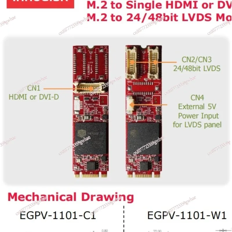EGPV-1101 M.2 to HDMI/DVI graphics card M.2 adapter card