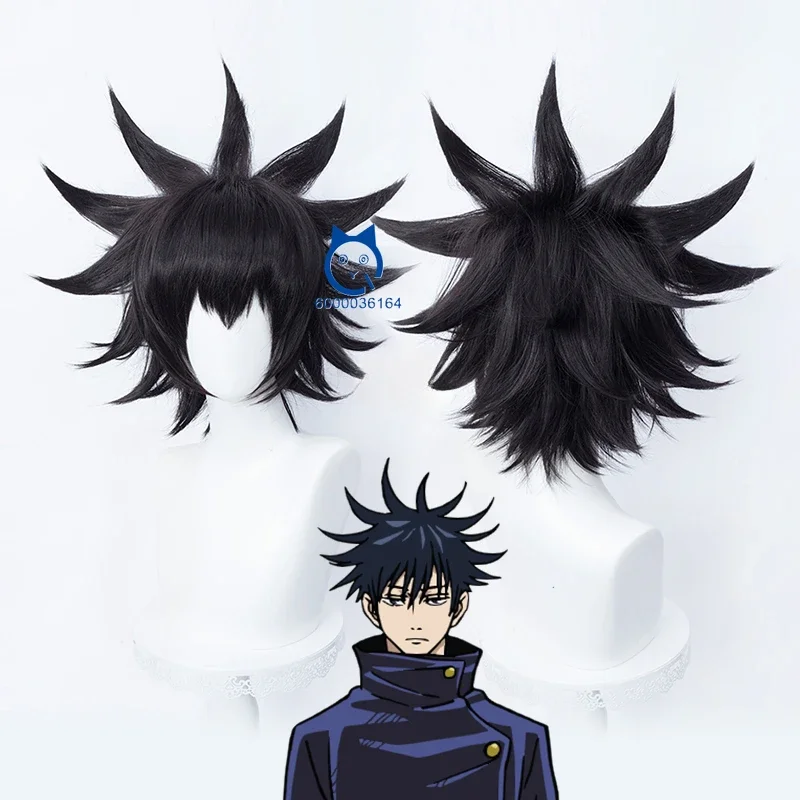 

Fushiguro Megumi Cosplay Wig Blue Black Jujjutsu Kaiisen Anime Heat Resistant Synthetic Hair for Halloween Party Comic Con Coser