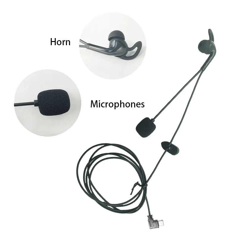 2PCS EJEAS Type-C Interface In-Ear Headphones, Suitable For V6pro+/V4 Plus Motorcycle Helmet Headset V6Cpro+/V4C Plus image 3