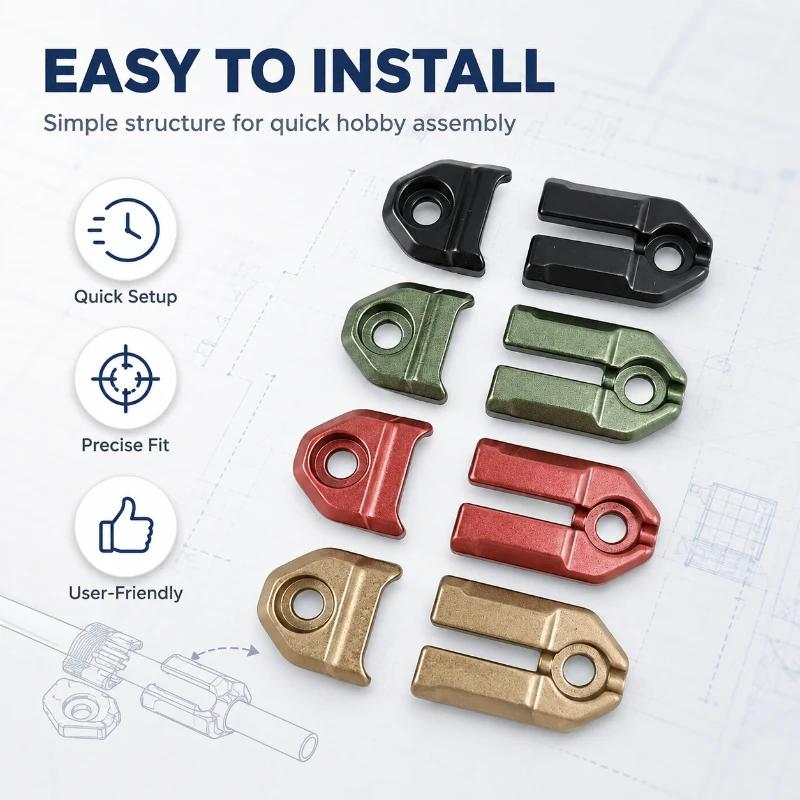 Four‑Color Optional Alloy Fixed Locating Piece Easy Installation Model DIY Assembly Fitting Parts