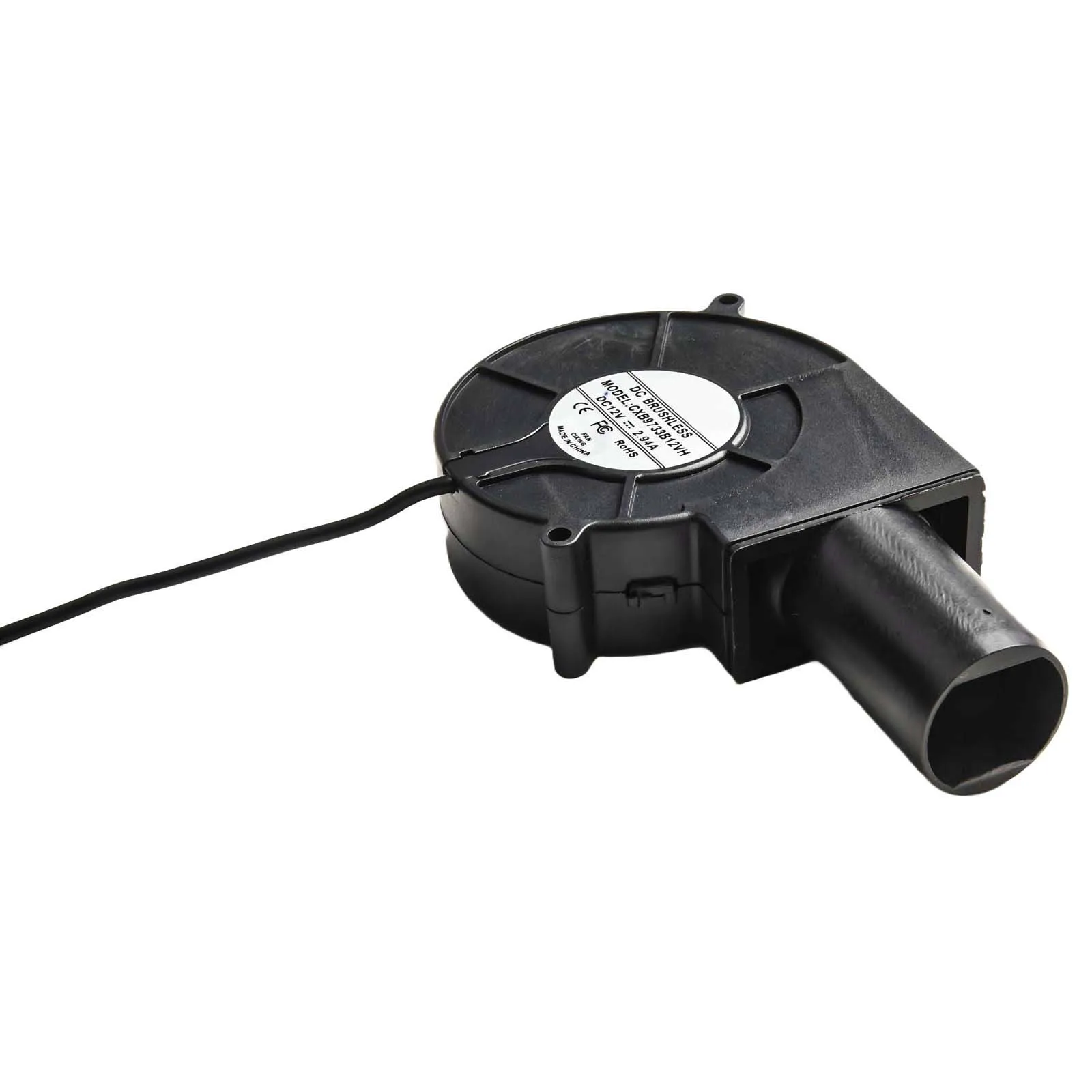 Turbo Fan Blower Model 9733 DC12V 2 7A Compact Design for Efficient Heat Management in BBQs and Firewood Stoves