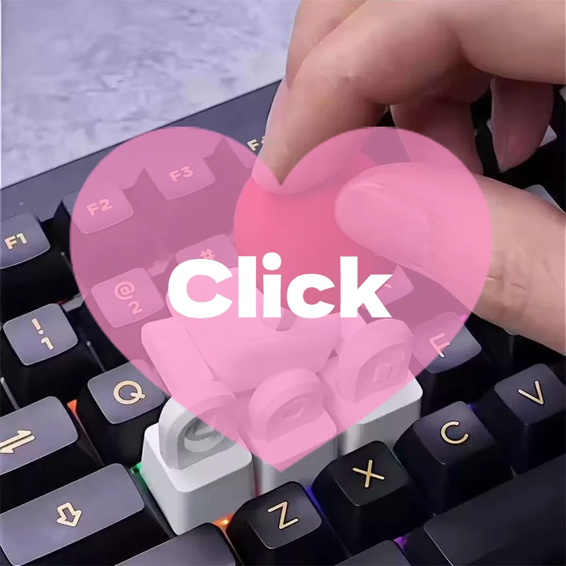 Tecla de joystick fofa para alívio do estresse, com material ABS durável e design divertido, perfeita para entusiastas de jogos em teclados mecânicos