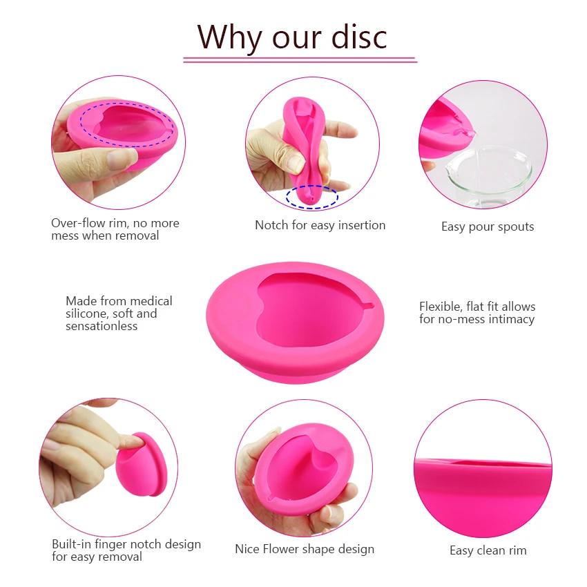 Menstrual Disk Period Disc Menstrual Collector With Case Silicone Flat Period Cup Feminine Care Tampon Health Menstrual Cup