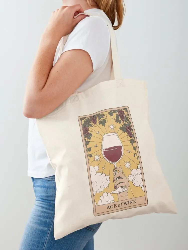 Ace of Wine Tote Bag shopping trolley bag ecological bags cute tote bag