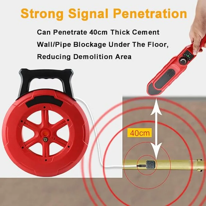 Noyafa Pipe Locator Underground Pipe Blockage Detector Locators Water Pipe Locator Pipeline Underground Diagnostic NF-5120/30/40