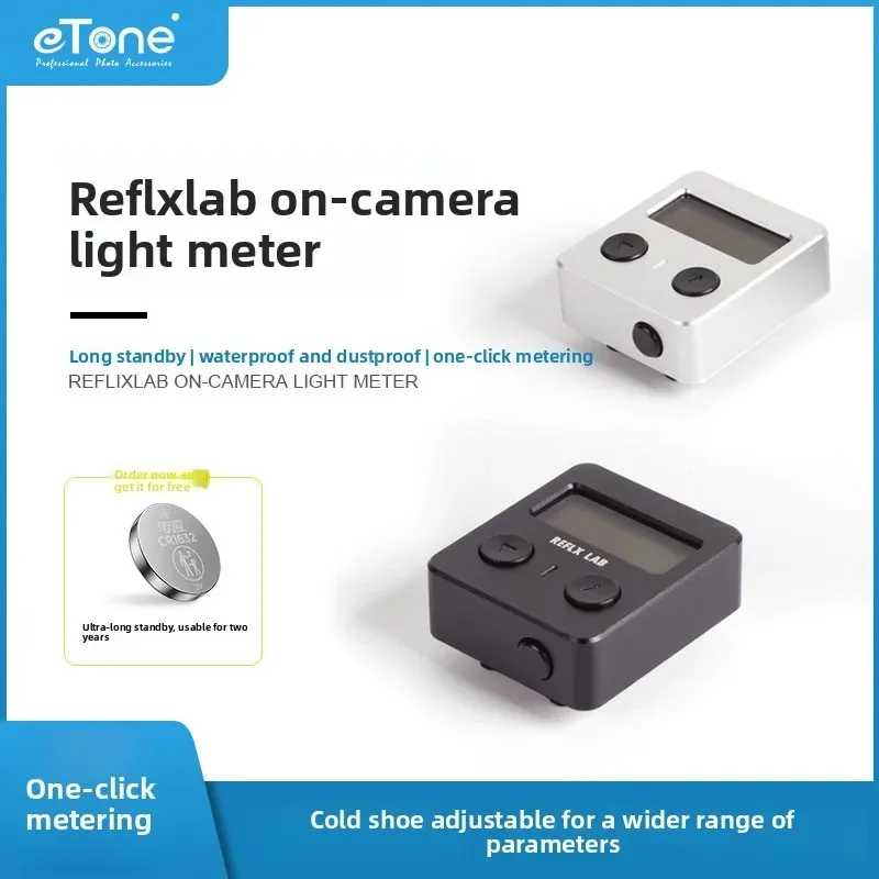 Hot Shoe External Light Meter Metal Body Real Time Metering for Vintage Film Camera