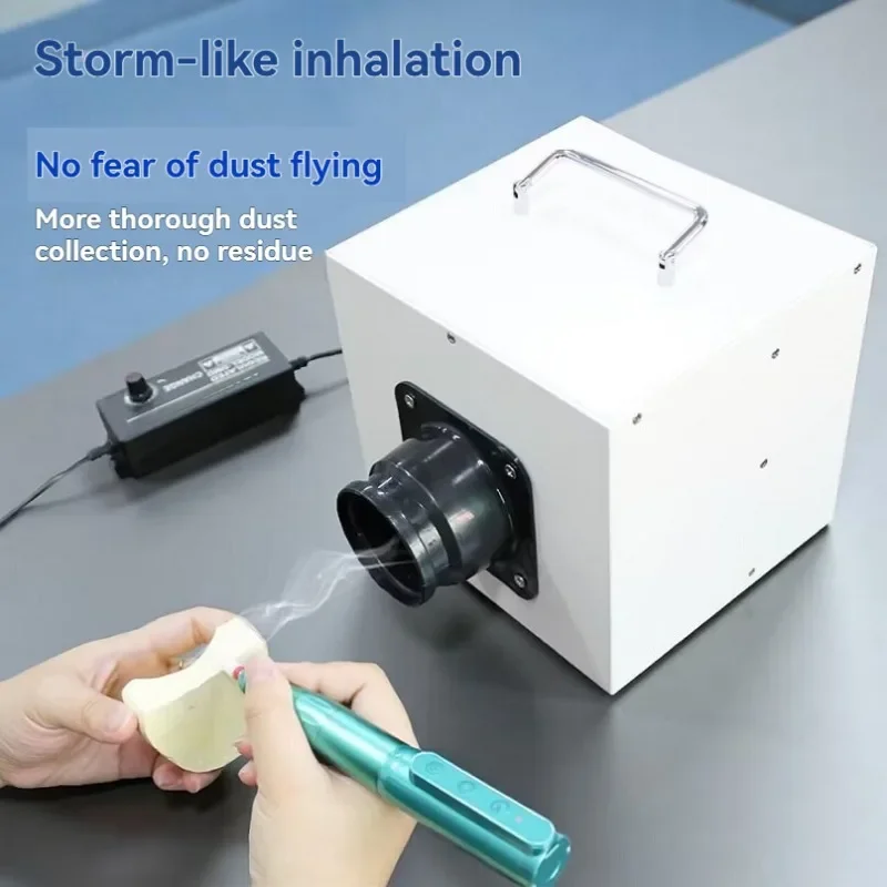 110V/220V Small Desktop Exhaust Fan Welding Smoke Purifier High Suction Dust Collector Suitable for Dental Carving and Nail Art