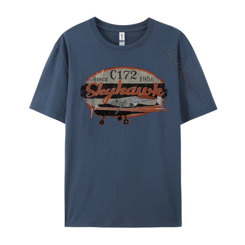 Skyhawk Vintage Retro C172 Samolot Latający Pilot Europa Gorąca Wyprzedaż Koszulka z nadrukiem 3D Czysta bawełna Męskie topy Koszulka T-Shirt