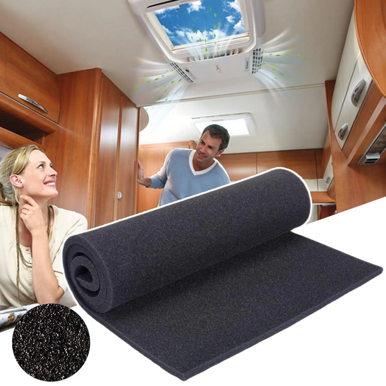 High Density Car Air Conditioner Activated Carbon Foam Filter Purifier Universal Water Filter Sheet Cooker Hood Extractor Filter