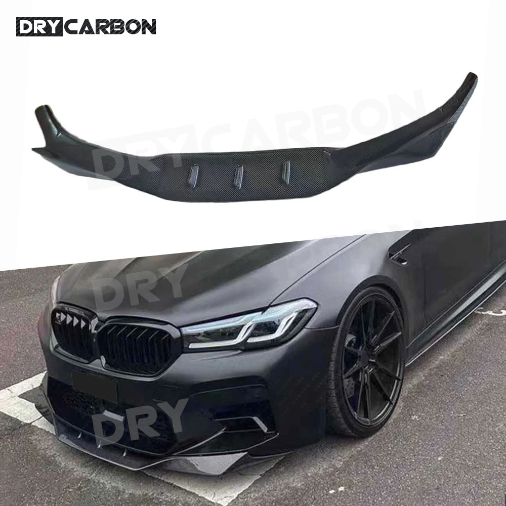 Frontspoilerlippe aus Trockencarbon für BMW 5er F90 M5 LCI 2021+ Frontstoßstangenlippe Auto-Karosserie-Kits Zubehör FRP