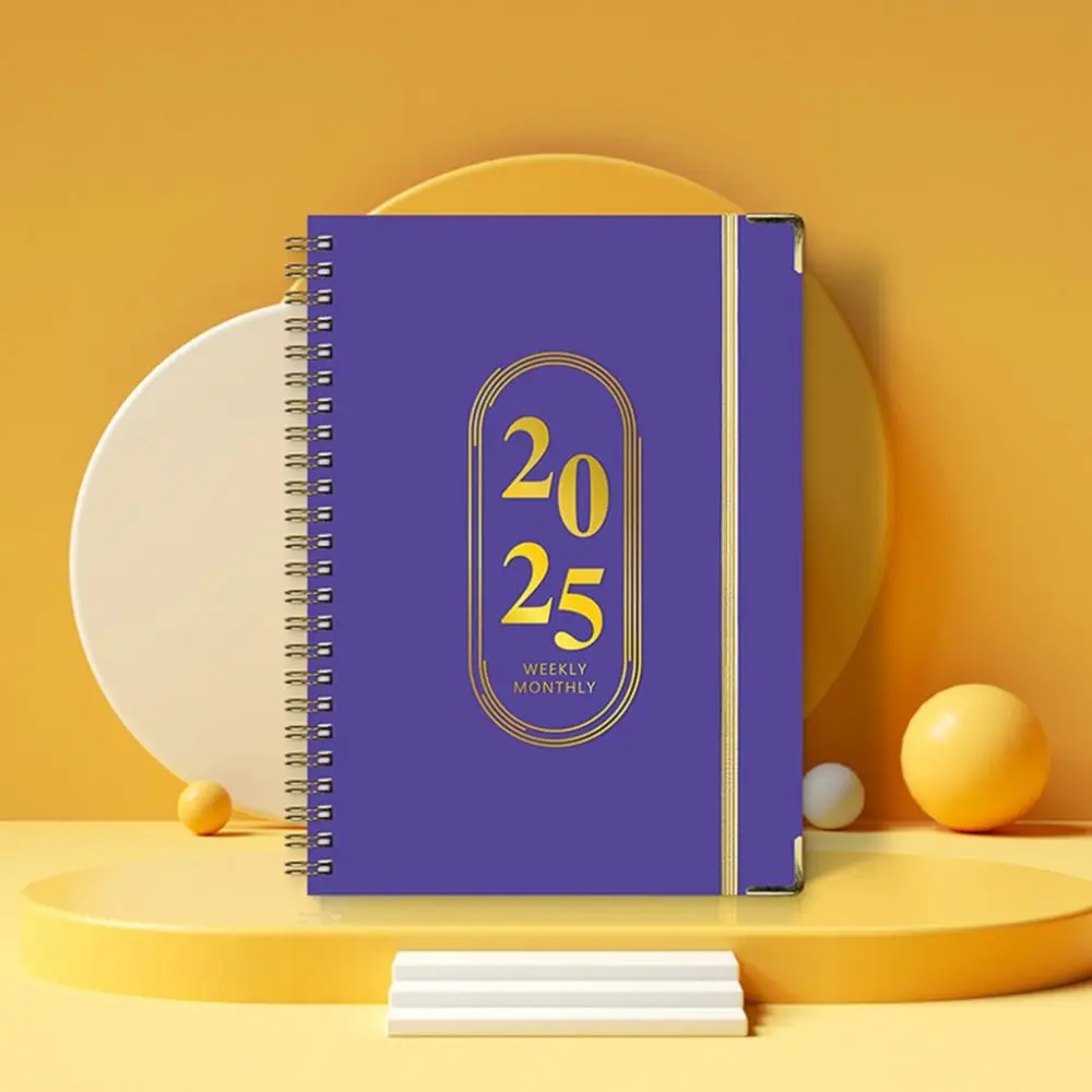 Time Organizer A5 2025 Agenda Planner Notebook 71 Pages Paper 2025 Journal Notebooks Creative Thicken 365 Days Notepad School