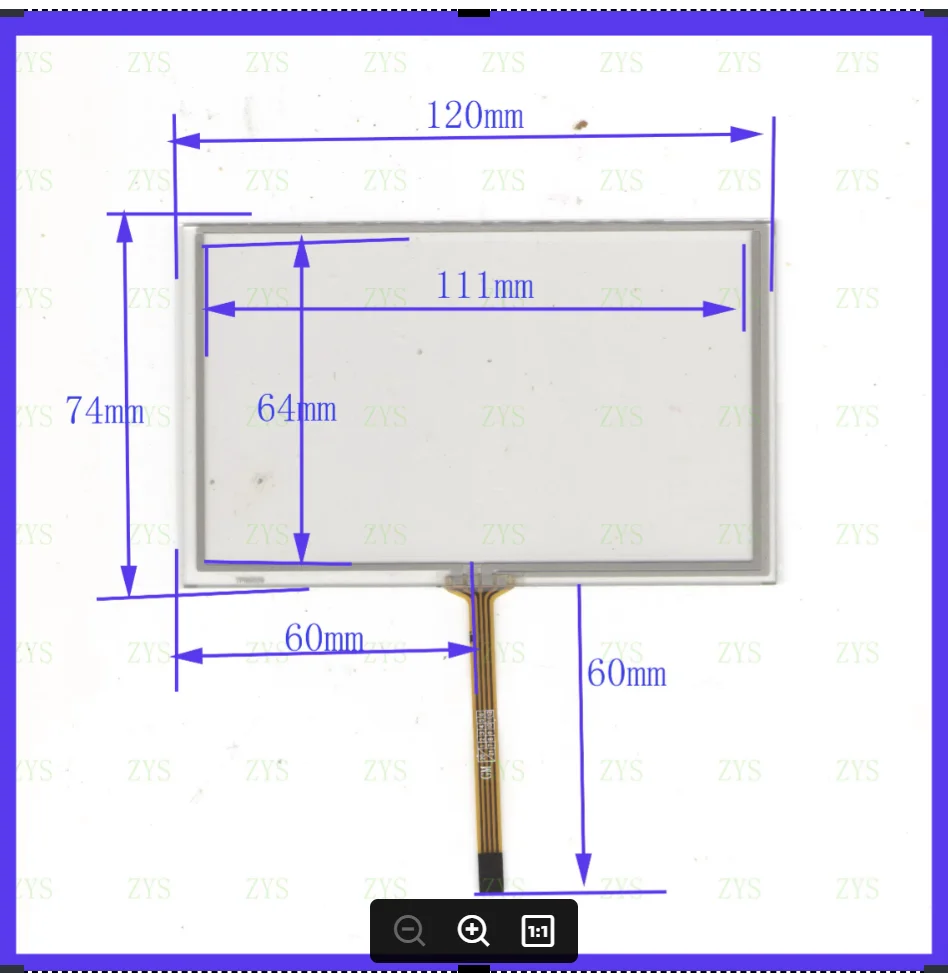TPM5039  120*74mm Touch Screen 5inch Industrial control touch screen 120*74