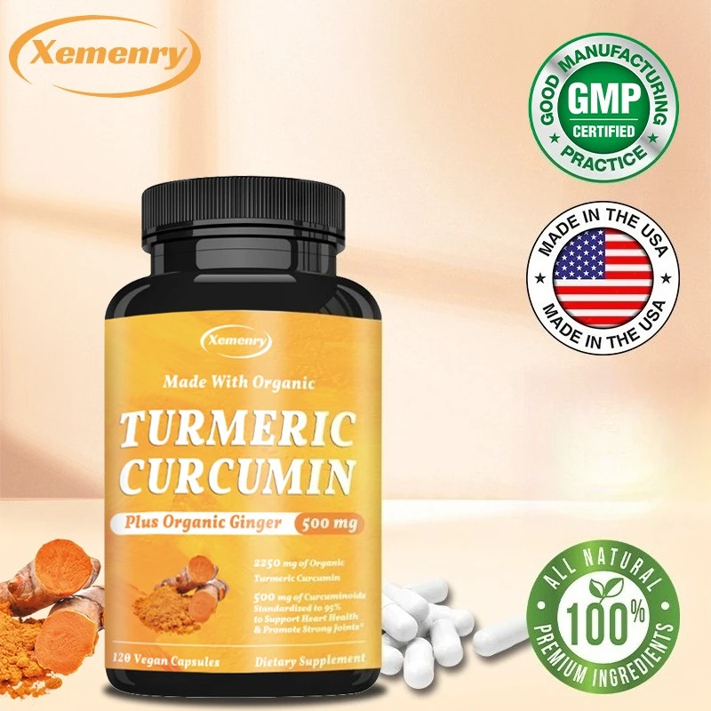Turmeric Curcumin with Black Pepper  - Joint Support,Relieve Joint Pain, Support Brain Health & Heart Health